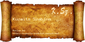 Kuzmits Szabina névjegykártya